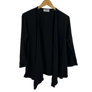 Nomad Black Open Front Waterfall Cardigan